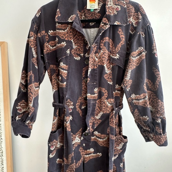 FARM RIO Leopard Print Cotton Jumpsuit XS - Picture 4 of 14